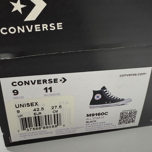 NIB • Chuck Taylor All Star HI Canvas Black
Size: Men’s 9 / Women’s 11 - Picture 7 of 8